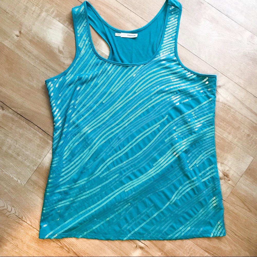 Maurices PLUS SIZE sequined tank top size 0 (14)